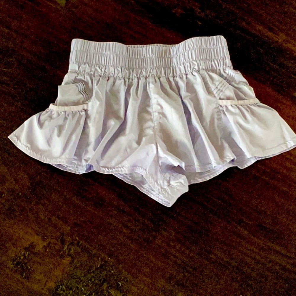 Get Your Flirt On FP Movement shorts size XS color is light blue/lavender EUC